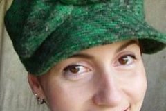 green-harris-tweed-hiking-cap
