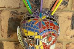 Julie Hurt - The Minder mosaic head