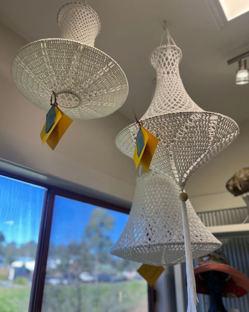 Monica Penders-Krushka - Trio of white cotton lanterns