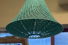 Monica Penders-Krushka - Teal fishnet lantern cotton